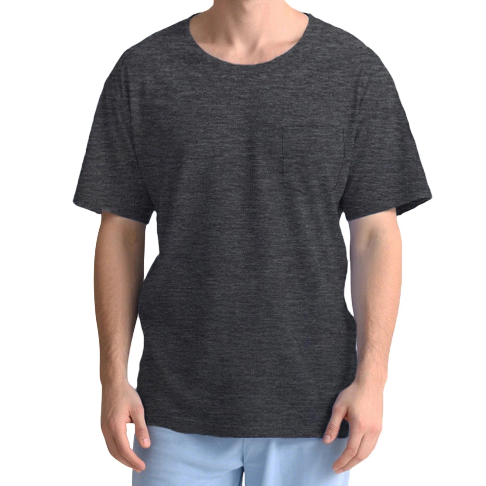 Men’s Post-Surgery Side-Snap Shirt – Tear-Away Short Sleeve Recovery Top