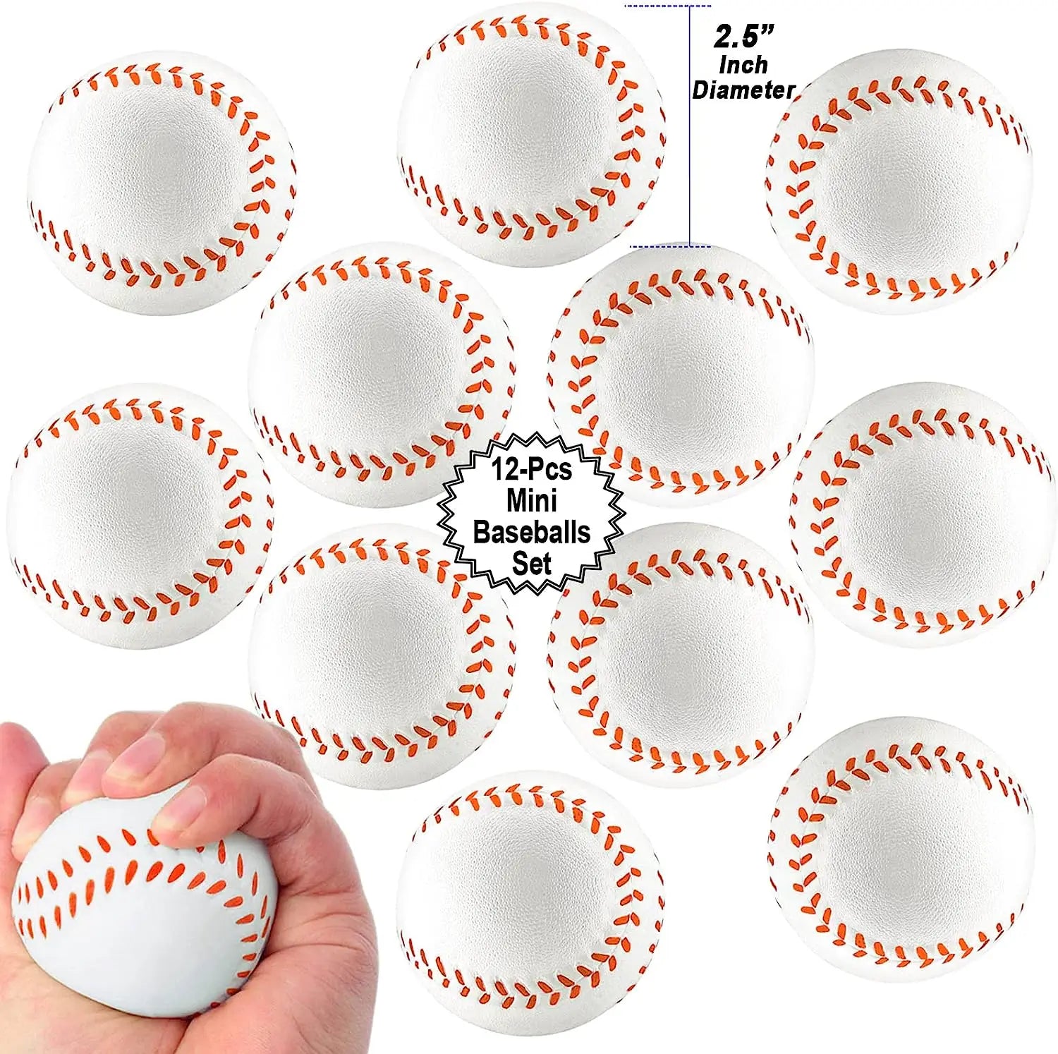 12-Pack Mini Foam Soccer Stress Balls – Party Favors &amp; Stress Relief