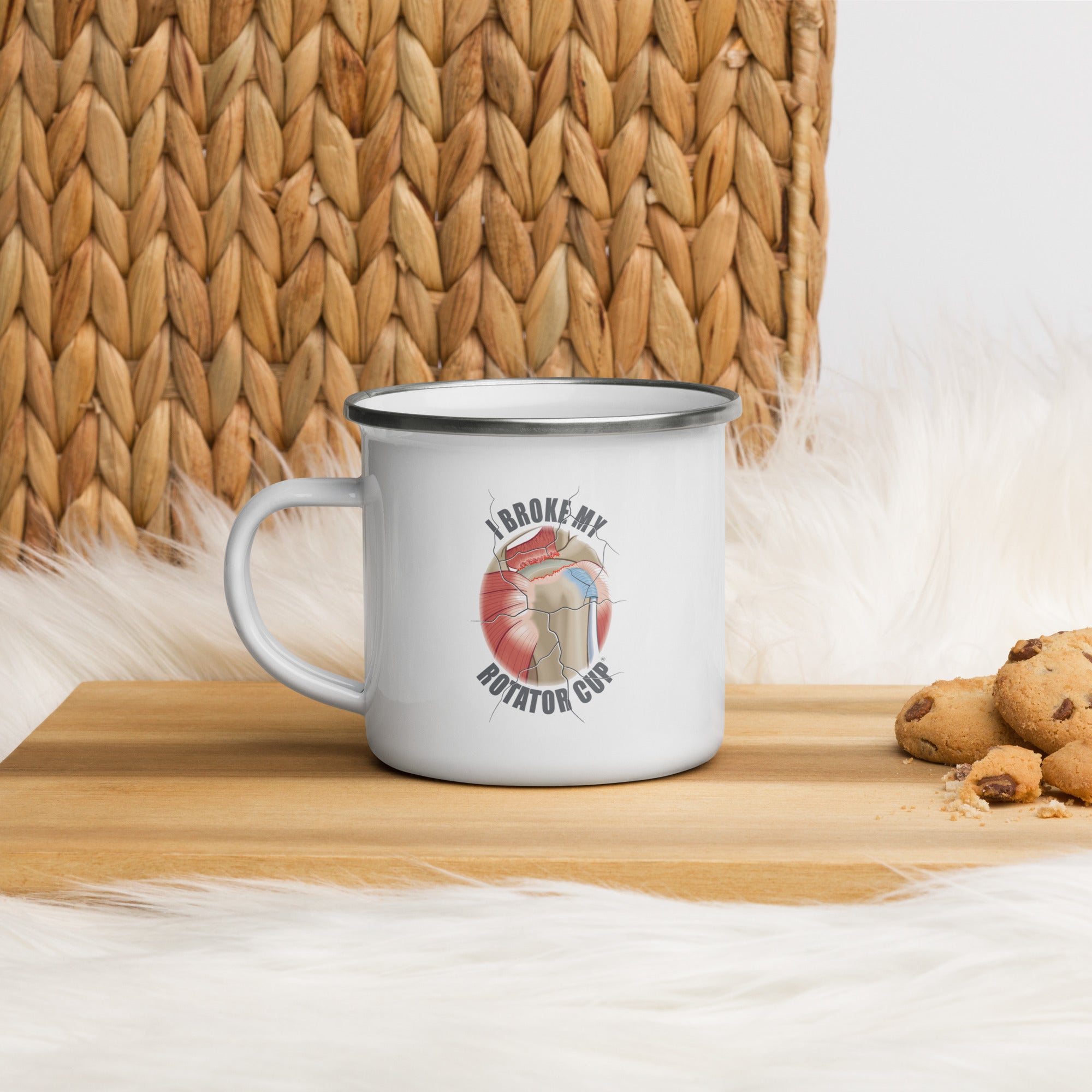 ShoulderBuzz® I Broke My Rotator Cup - Enamel Mug