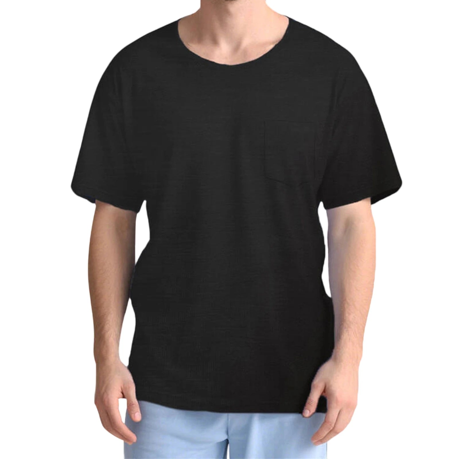 Men’s Post-Surgery Side-Snap Shirt – Tear-Away Short Sleeve Recovery Top