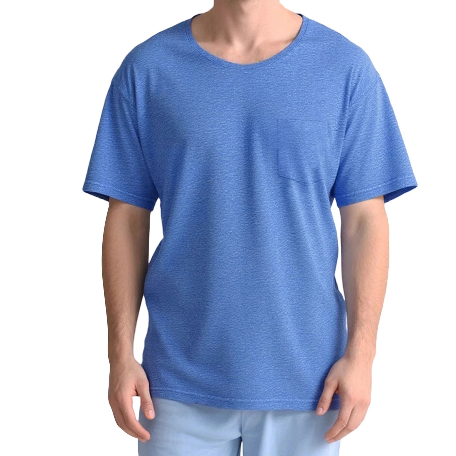 Men’s Post-Surgery Side-Snap Shirt – Tear-Away Short Sleeve Recovery Top